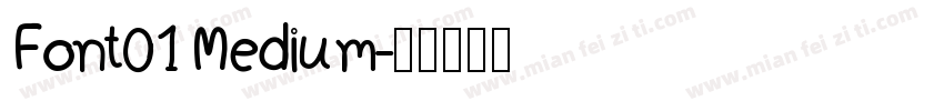 Font01 Medium字体转换